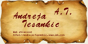 Andreja Tešankić vizit kartica